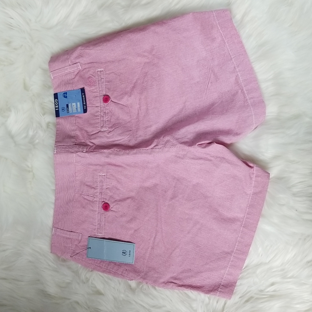 Izod pink shorts with white stripes Size 10